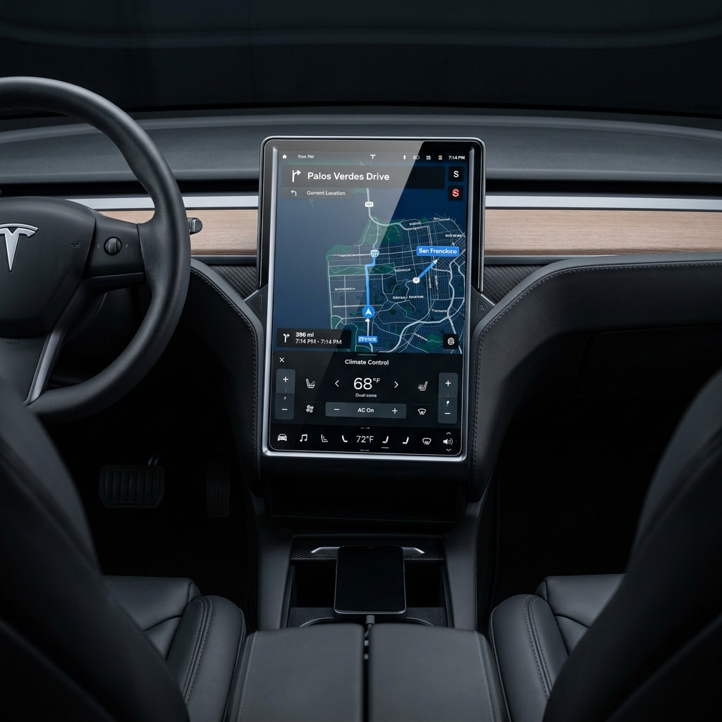Tesla kokpit ekranı için Wall Shields koruma